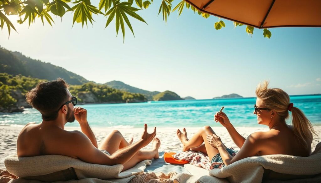 Responsible cannabis use at Whitehaven Beach