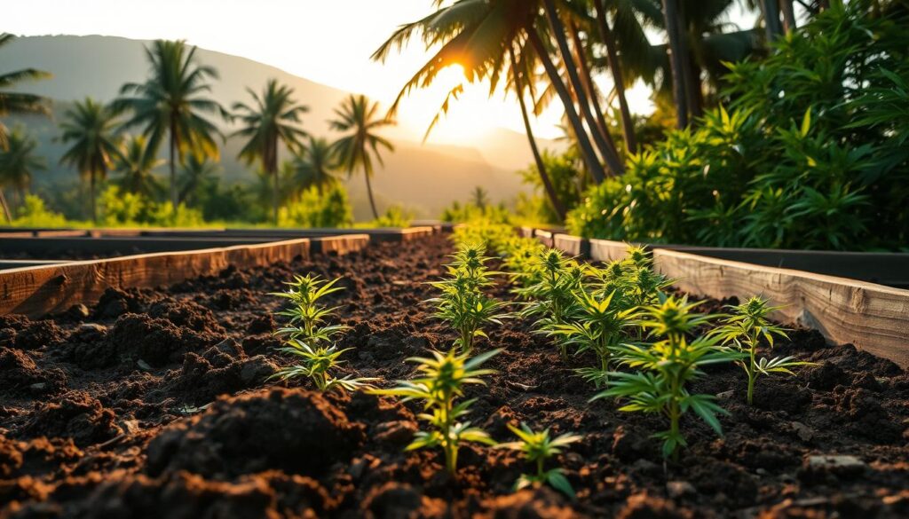 Trang cannabis soil preparation