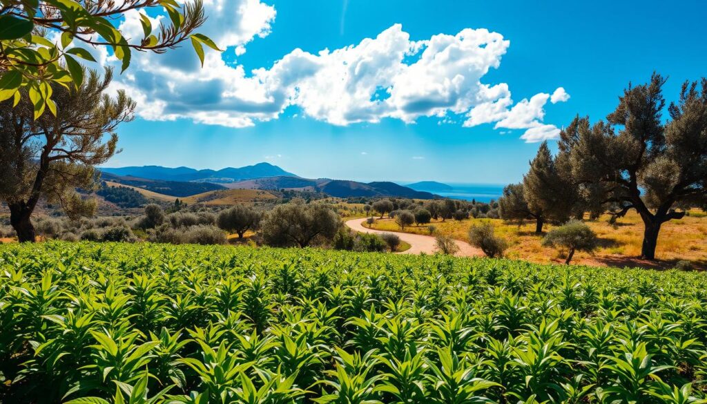hemp in Corfu scenery hemp in Corfu scenery