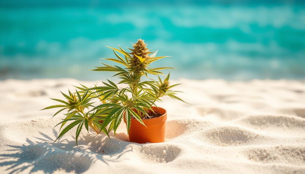 pot in Whitehaven Beach