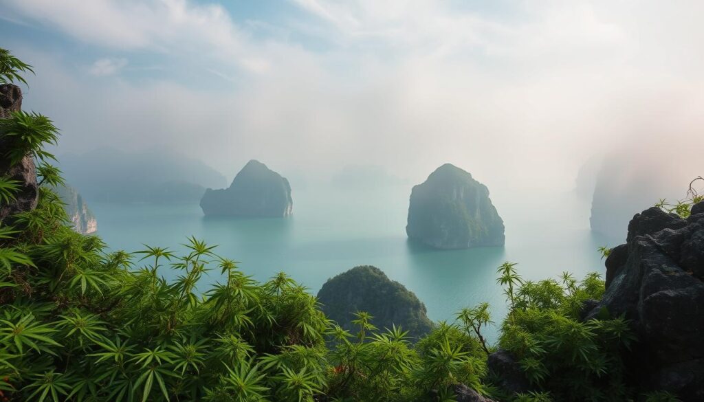 weed  in Ha Long Bay